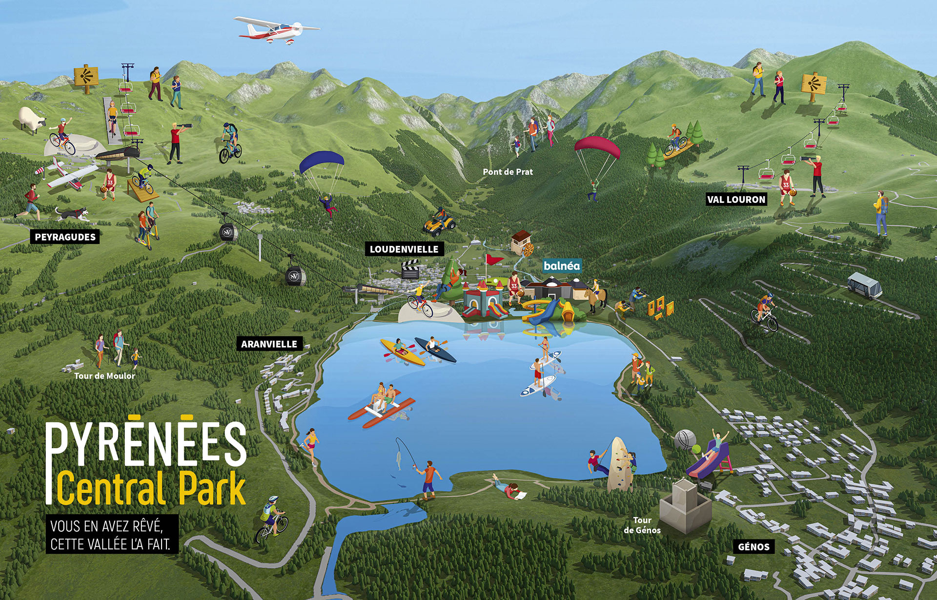 Plan Pyrénées Central Park été