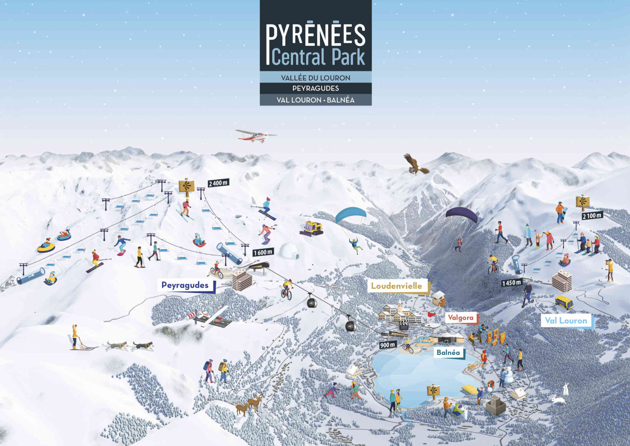 Plan Pyrénées Central Park hiver